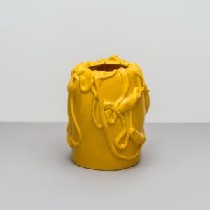 Empire Yellow Molten Edge Statement Vase