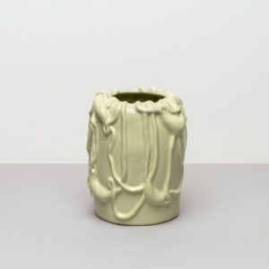 Pale Green Molten Edge Statement Vase