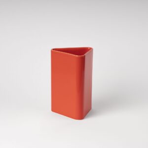 Large Cherry Tomato Slanted Rectangle Vase