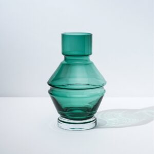 Large Bristol Green Tiered Glass Vase