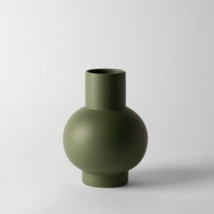 Large Deep Green Globe Bottle Vase