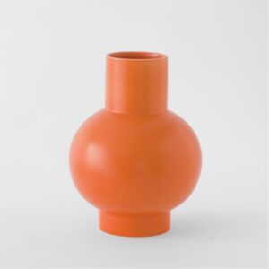 XL Vibrant Orange Globe Statement Vase