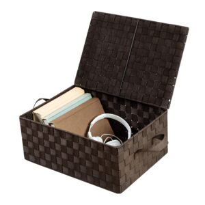 Hinged Lid Storage Box - Espresso