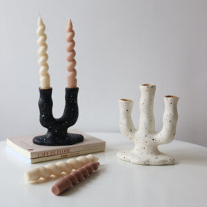 Spotted Resin Candle Holder