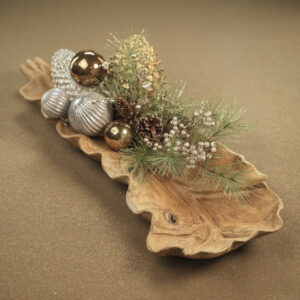 Reclaimed Teak Leaf Tray
