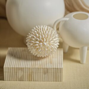 Natural Ribbed Bone Inlaid Storage Box