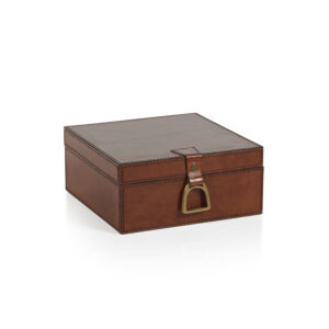Square Leather Storage Box