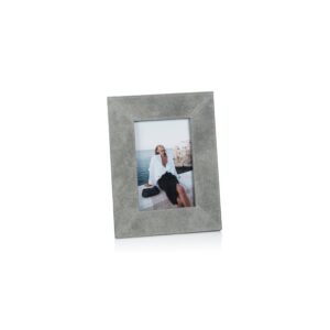 Shoreline Gray Suede Photo Frame