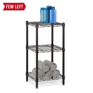 3-Tier Small Adjustable Shelving Unit - Black